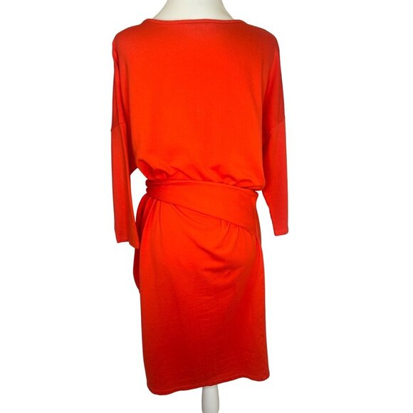 Tommy Bahama Side Tie Dress Soft Stretch Size Large  Poppy Color Ladies - Picture 3 of 8